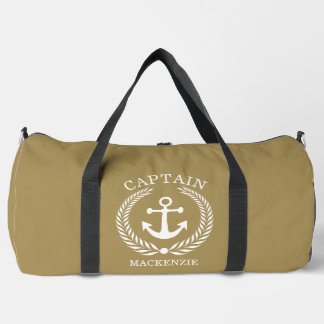 Captain Sailor Personalised Anchor Duffle Bag