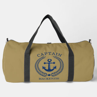 Captain Sailor Personalised Anchor Duffle Bag