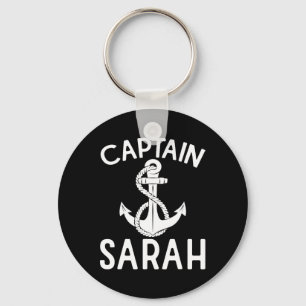 Captain Sarah Anchor Boat Yacht Boating Ship Key Ring