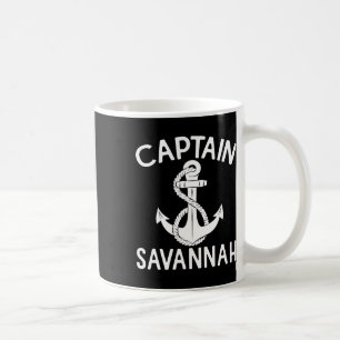 Captain Savannah Yacht Boating Ship Anchor Boat Coffee Mug