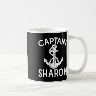 Captain Sharon Anchor Ship Yacht Boating Boat Coffee Mug