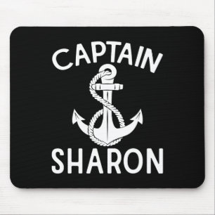 Captain Sharon Anchor Ship Yacht Boating Boat Mouse Pad