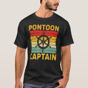 Captain Skipper Cruise Ship Steering Vintage Ponto T-Shirt