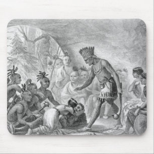 Captain Smith rescued by Pocahontas Mouse Pad