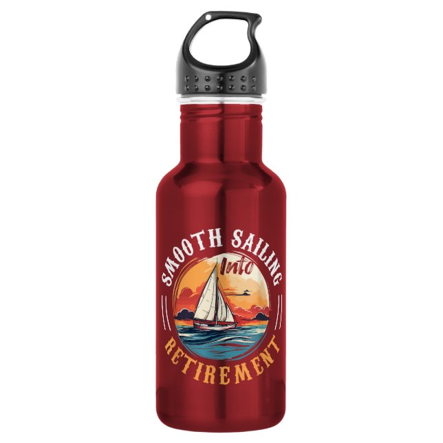 Captain Smooth Sailing into Retirement 532 Ml Water Bottle (Front)