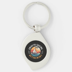 Captain Smooth Sailing into Retirement Key Ring