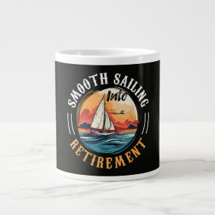 Captain Smooth Sailing into Retirement Large Coffee Mug