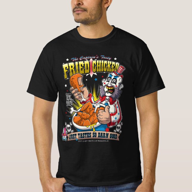 Captain Spaulding with fried chicken T-Shirt (Front)
