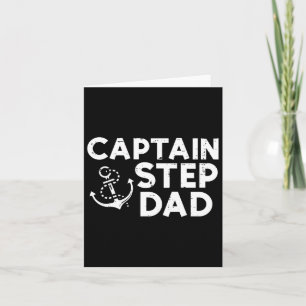 Captain Step Dad Boat Owner Family Stepdad Stepfat Card