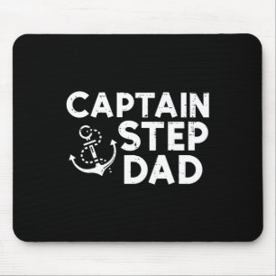 Captain Step Dad Boat Owner Family Stepdad Stepfat Mouse Pad