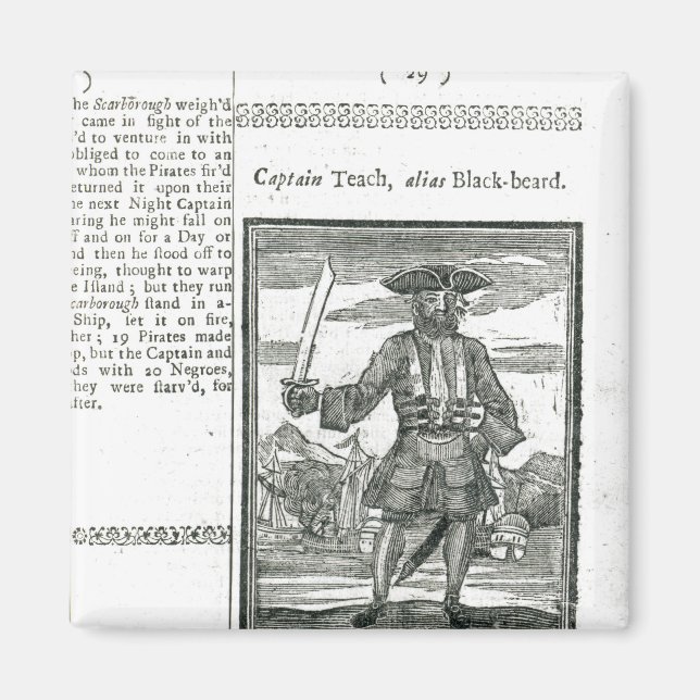 Captain Teach, Alias Black Beard Magnet (Front)