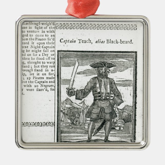 Captain Teach, Alias Black Beard Metal Tree Decoration (Front)