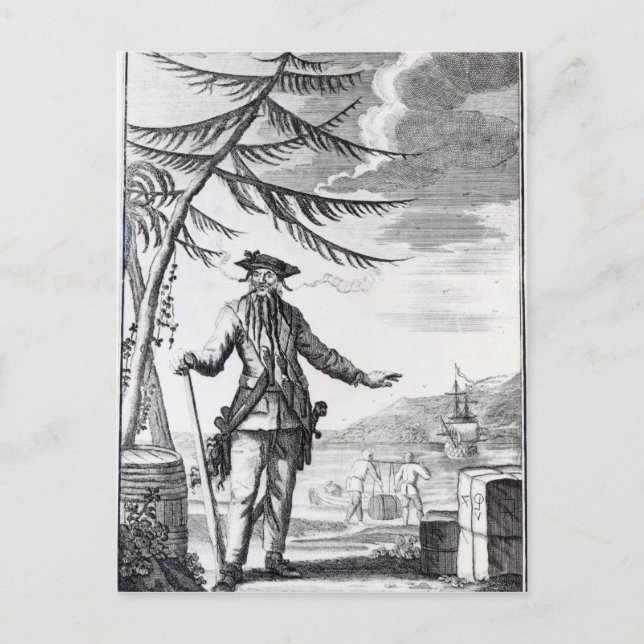 Captain Teach, commonly called Blackbeard Postcard (Front)