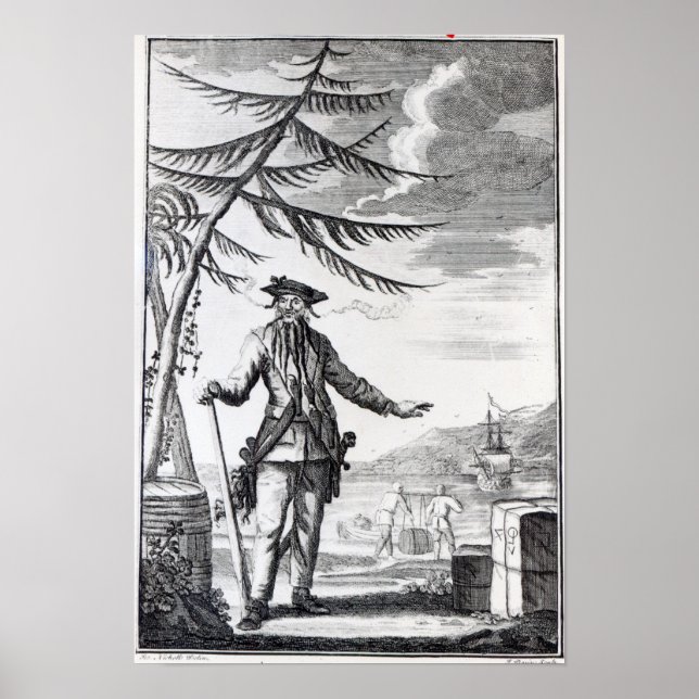 Captain Teach, commonly called Blackbeard Poster (Front)