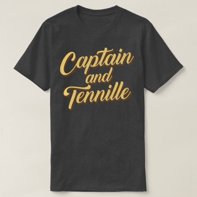 Captain Tennille Retro Design T-Shirt (Design Front)
