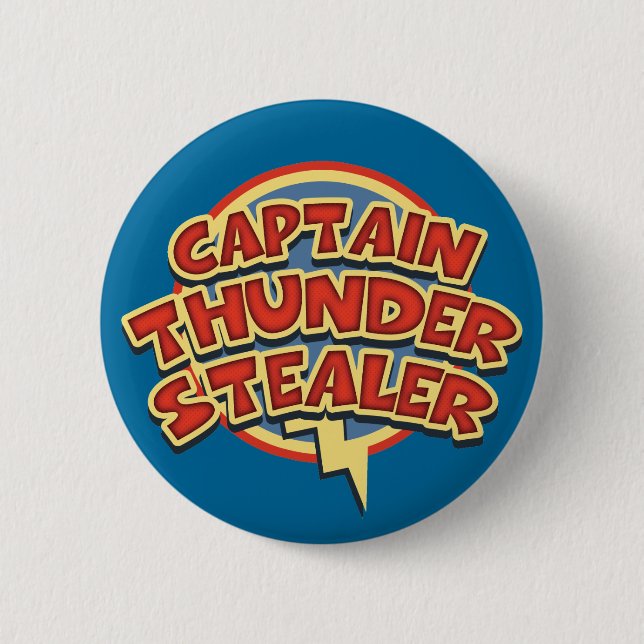 Captain Thunderstealer 6 Cm Round Badge (Front)