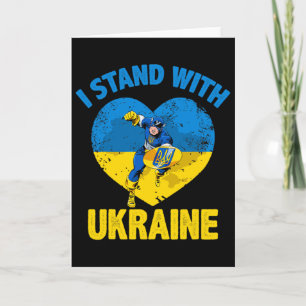 Captain Ukraine Support Ukrainian Flag I Stand Wit Card