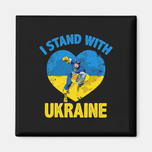 Captain Ukraine Support Ukrainian Flag I Stand Wit Magnet
