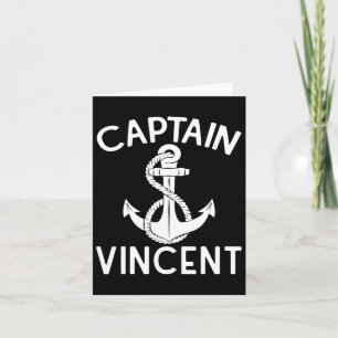 Captain Vincent Yacht Ship Anchor Boating Boat Card