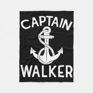 Captain Walker Ship Boating Yacht Boat Anchor  Fleece Blanket