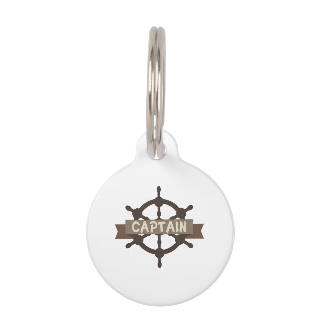 Captain Wheel Pet Tag (Front)
