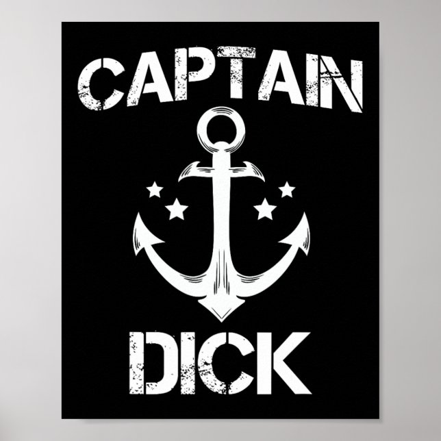 Captain Willy Funny Birthday Personalised Name Boa Poster (Front)