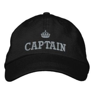 Captain with  crown logo embroidered hat