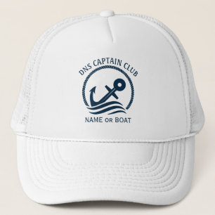 Captain Your Boat Name Trucker Hat