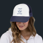 Captain & Your Name Nautical Anchor & Oars Trucker Hat<br><div class="desc">Nautical Anchor & Crossed Oars with Personalised Captain Name Hat.</div>