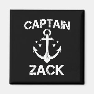 Captain Zack Funny Birthday Personalised Name Boat Magnet