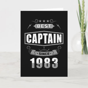 Captain's Birthday Best Captain Since 1983 Card
