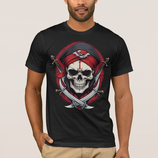 "Captain's Creed: Pirate Skull T-Shirt" T-Shirt (Front)