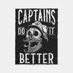 Captains Do It Better Boating Captain Fleece Blanket