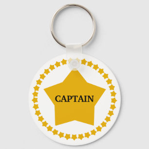 Captain's Gold Star Key Ring