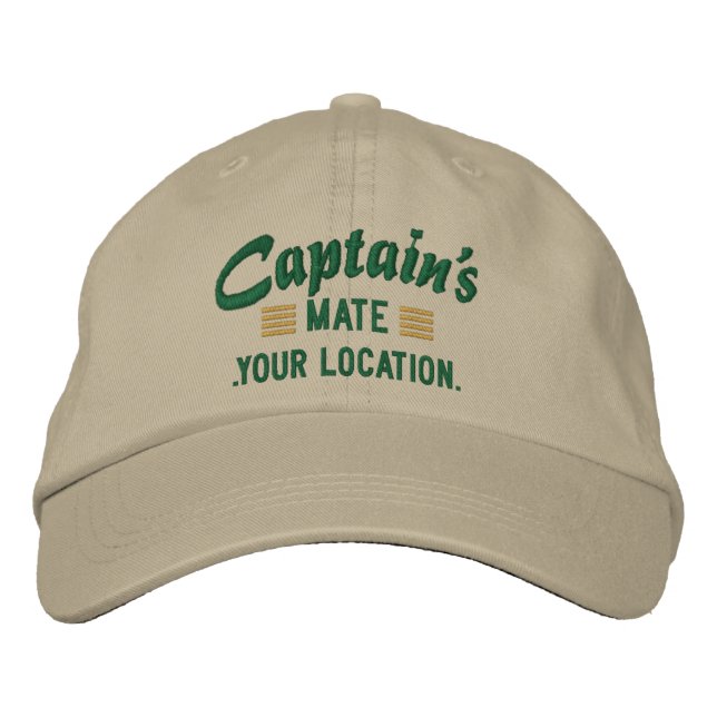 Captain's MATE Personalise it! Embroidered cap (Front)