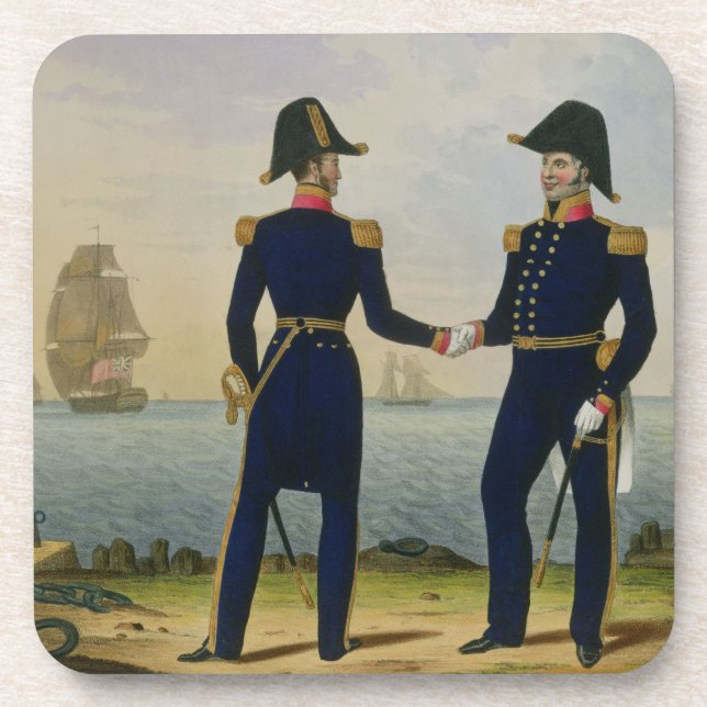 Captains, plate 5 from 'Costume of the Royal Navy Coaster (Front)