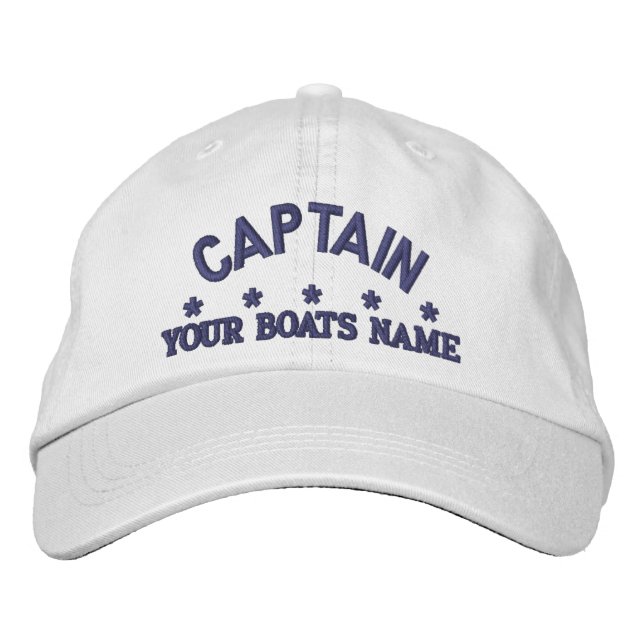Captains sailing embroidered hat (Front)