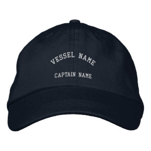 Captains Vessel Embroidered Cap Navy