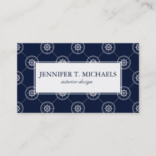 Captain'S Wheel Pattern Business Card