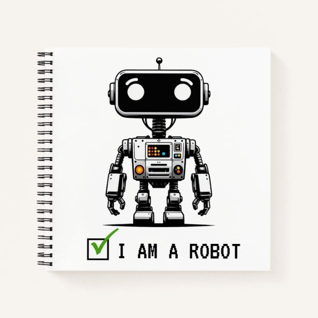 Captcha Robot – I am a Robot Notebook (Front)