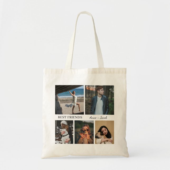 Caption Gallery of Five Image Tote Bag (Front)