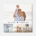 Captioned Collage Editable Colour Photo Magnet