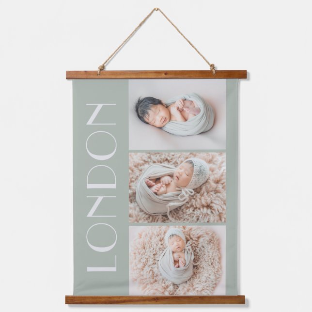 Captioned Photo Strip Editable Colour Wall Tapestr Hanging Tapestry (Front)