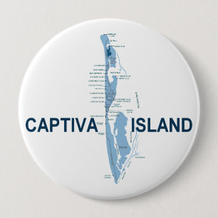 Captiva Island. 10 Cm Round Badge