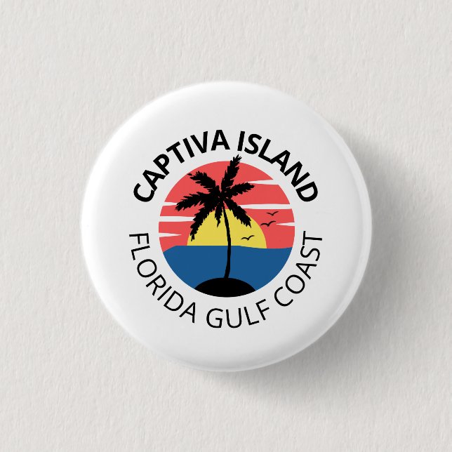 Captiva Island 3 Cm Round Badge (Front)