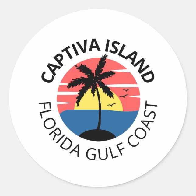 Captiva Island Classic Round Sticker (Front)