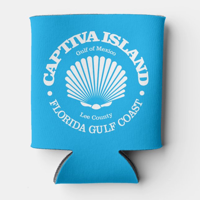 Captiva Island (seashell) Can Cooler (Front)