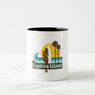 Captiva Island. Two-Tone Coffee Mug