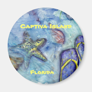 Captiva Island Watercolor Florida Art Magnet