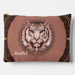 Captivating and artistic depiction of a tiger accessory pouch